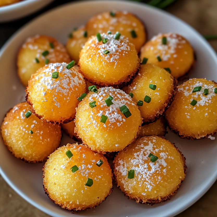 A plate of corn bread with green onions on top.