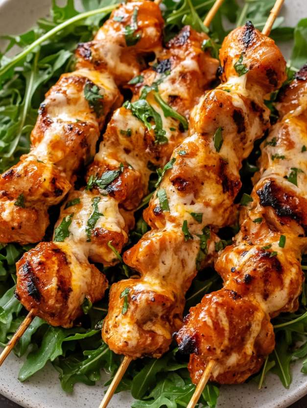 Juicy Bang Bang Chicken Skewers.