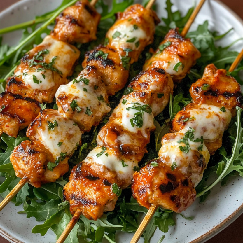 Juicy Bang Bang Chicken Skewers.