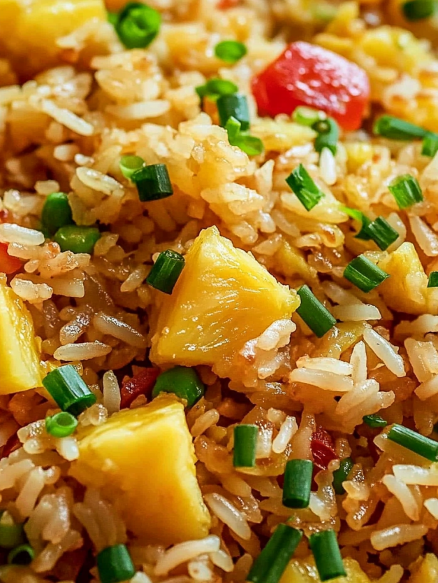 A close up of a plate of pineapple fried rice.
