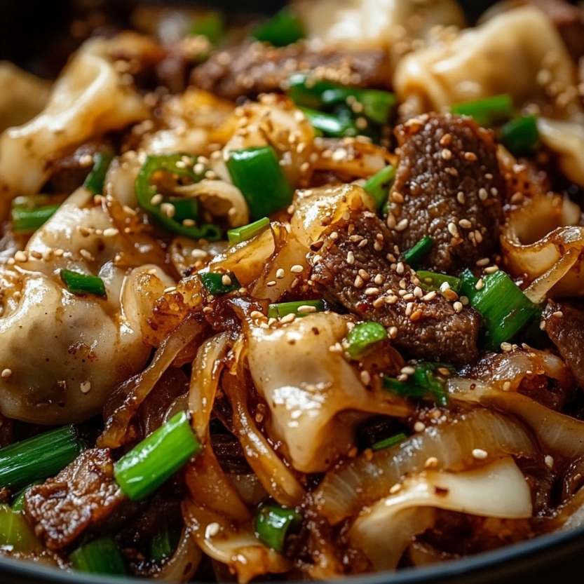 A bowl of cumin lamb noodles.