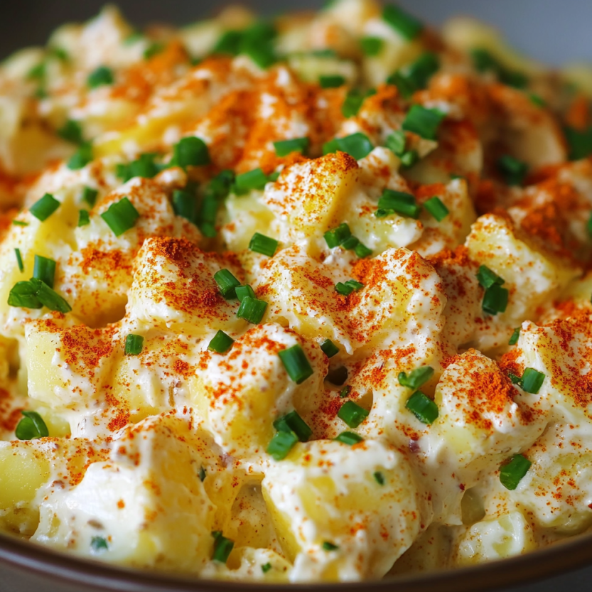 A bowl of creamy Southern-Style Potato Salad.
