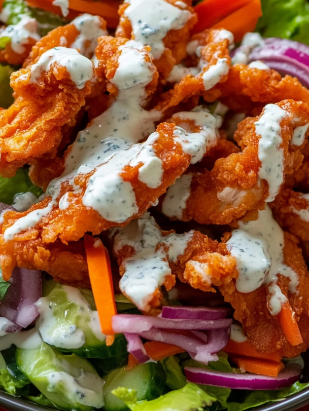Crispy Buffalo Chicken Salad.