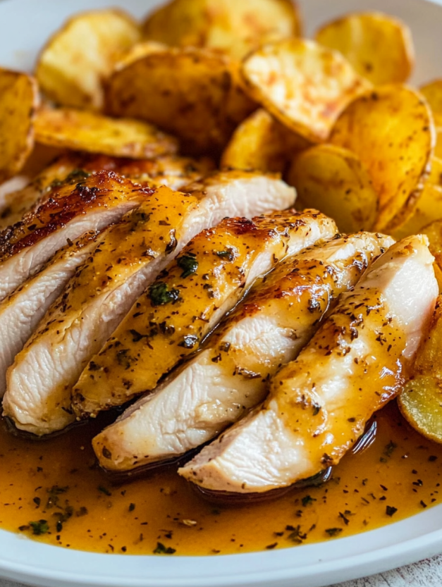 Chicken chips and gravy.