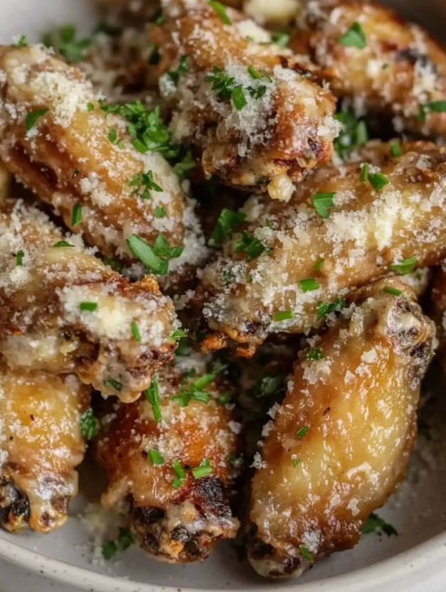 Garlic confit chicken wings.