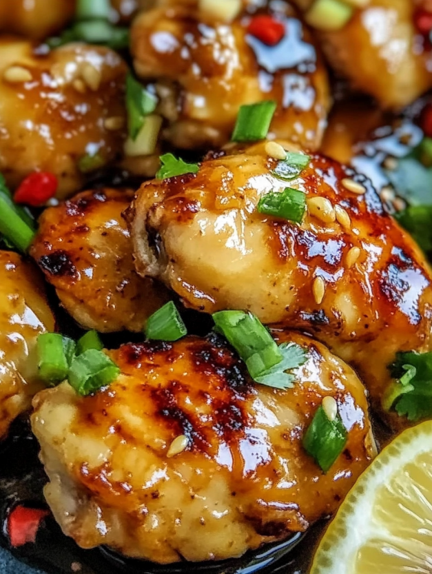 Thai Lemongrass Chicken with green onions.