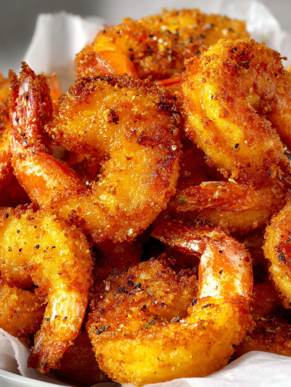 A plate of Southern Fried Shrimp.