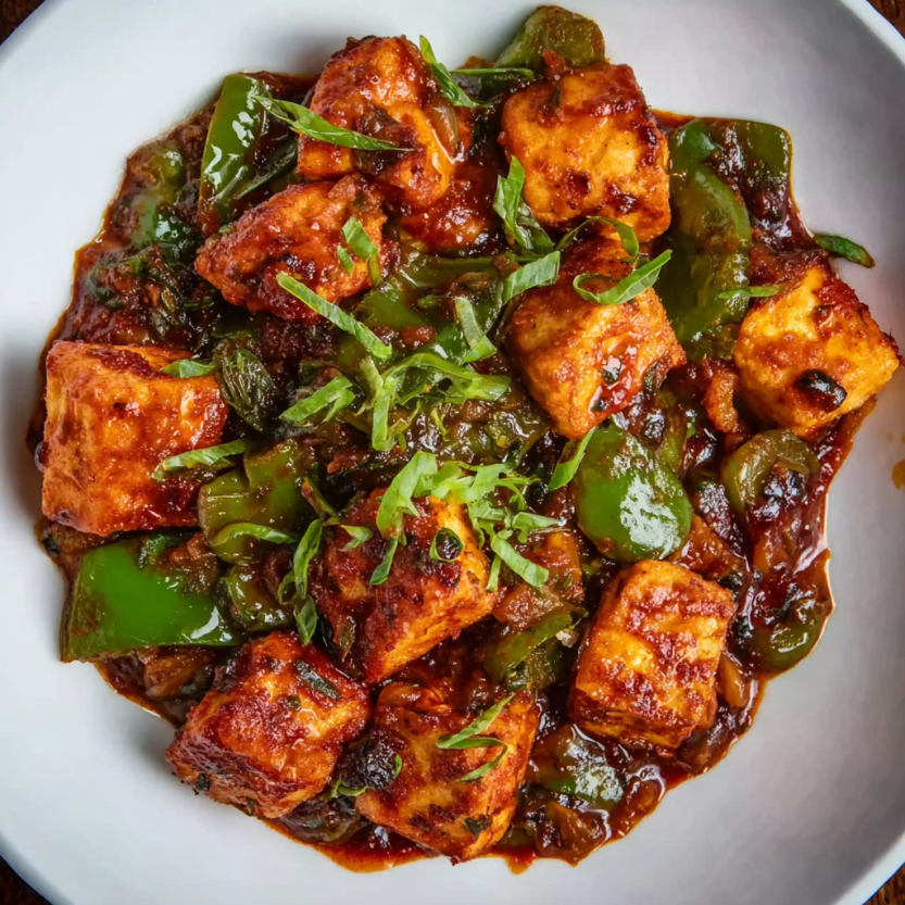 A plate of Paneer Manchurian.