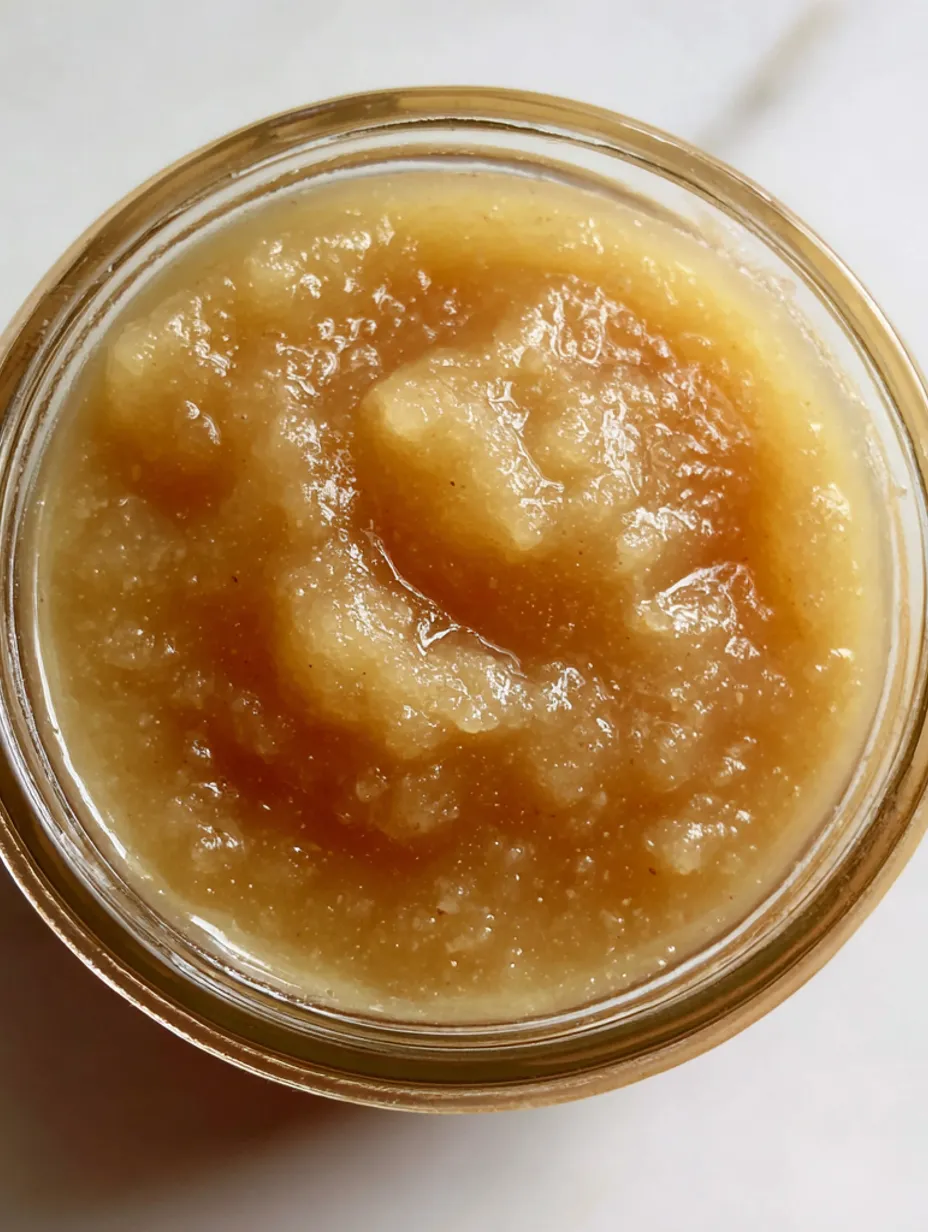 A jar of apple sauce.