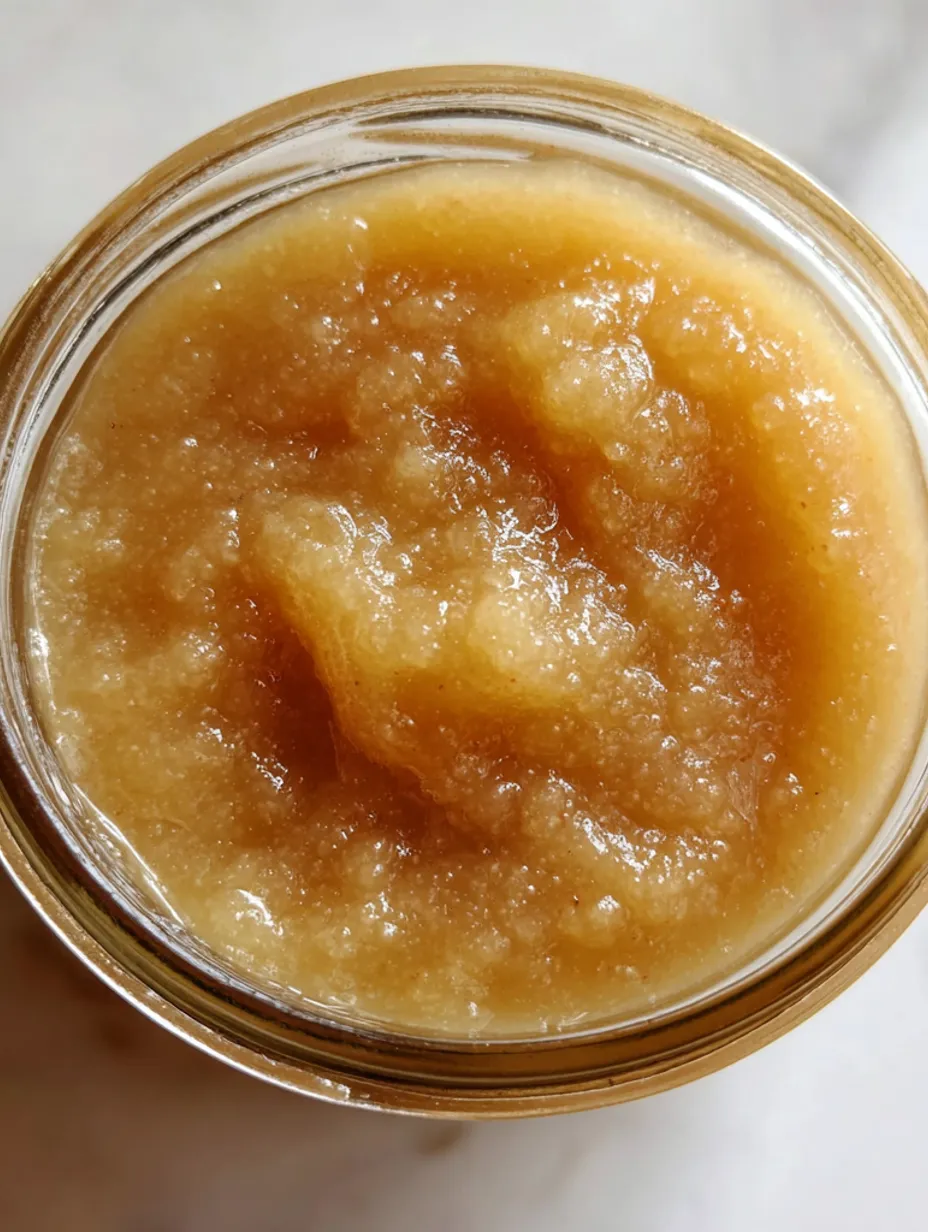 A jar of apple sauce.
