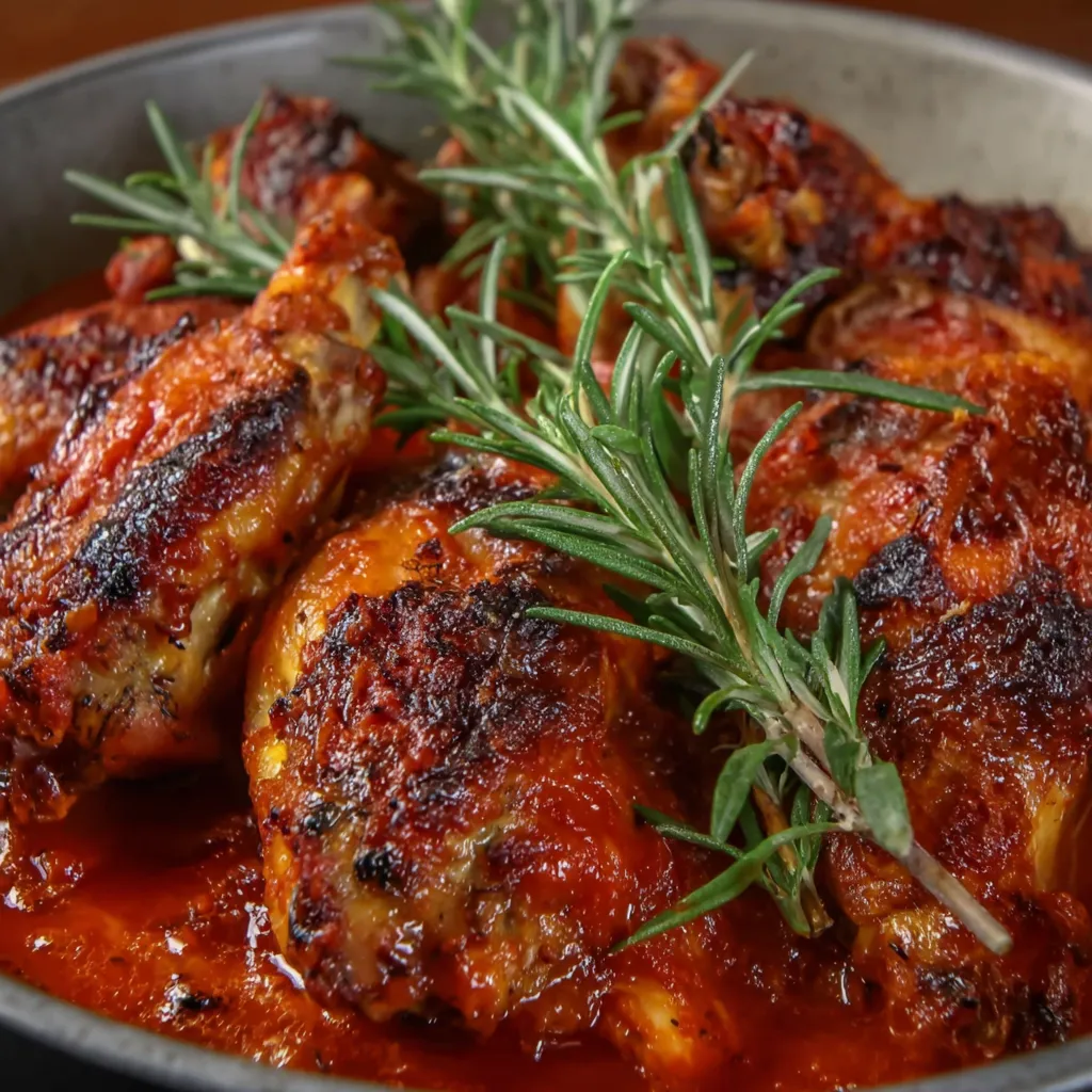 A plate of baked chicken wings on rice.