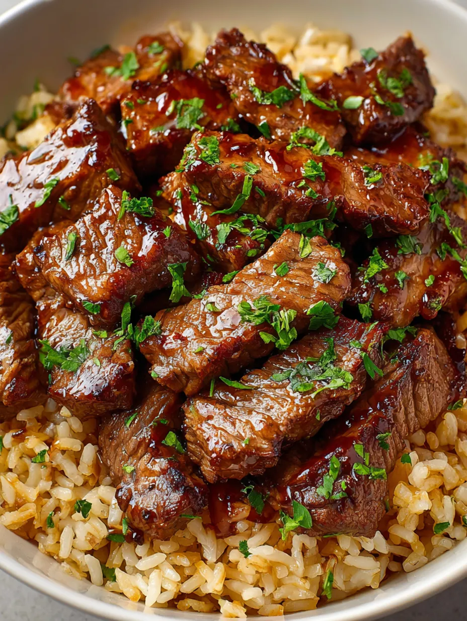 A plate of rice with meat on top.
