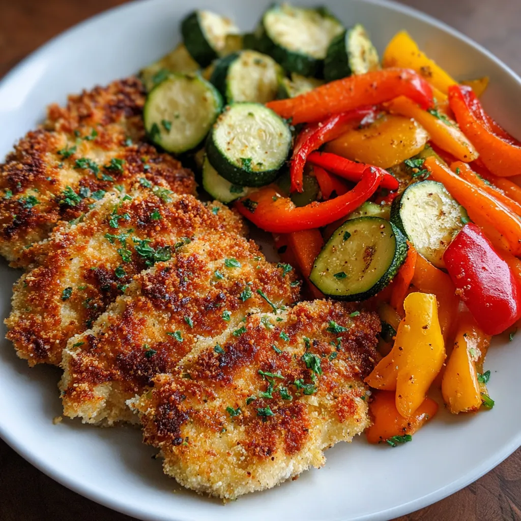 A plate of food with chicken and vegetables.