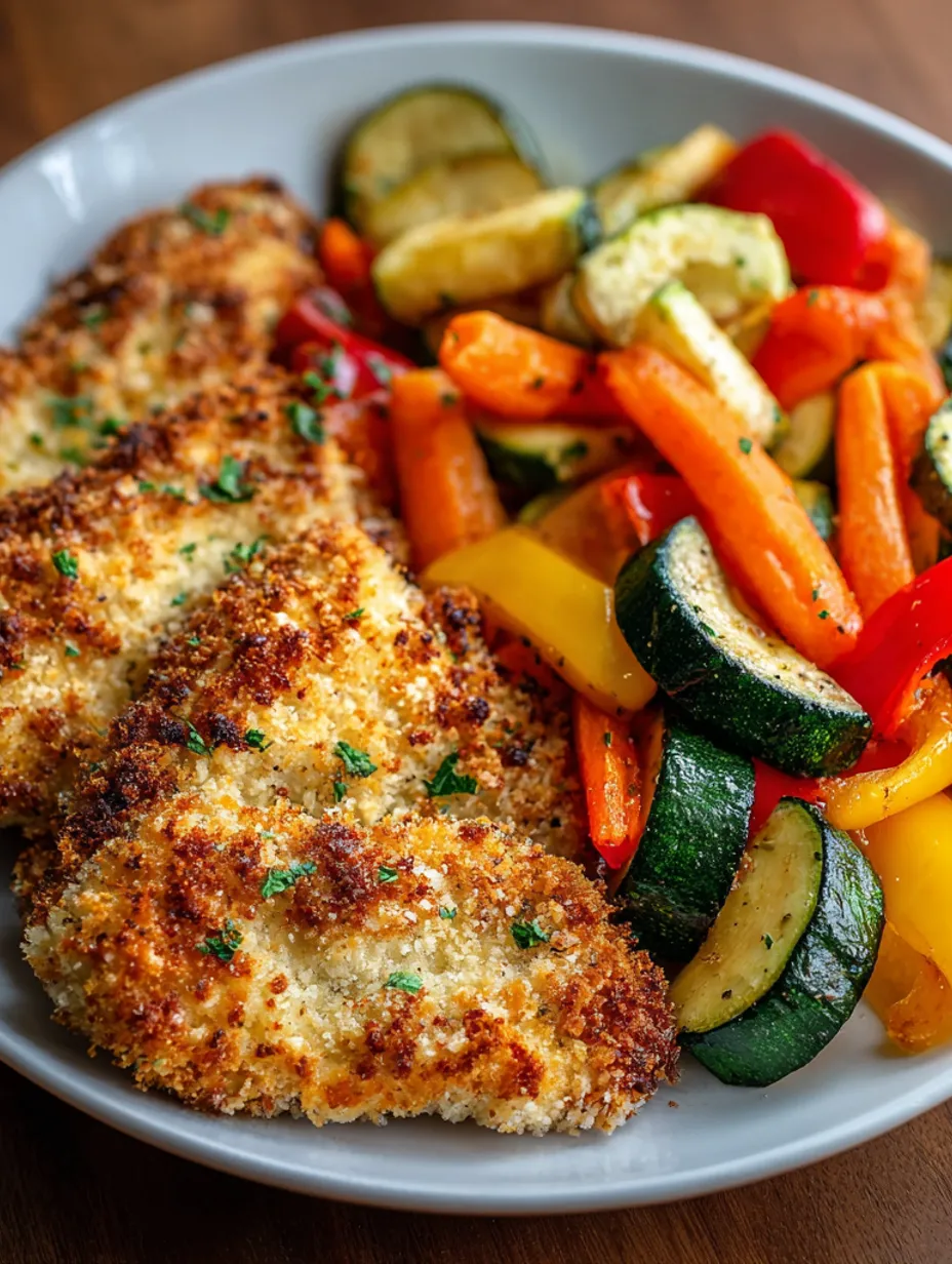 A plate of food with chicken and vegetables.