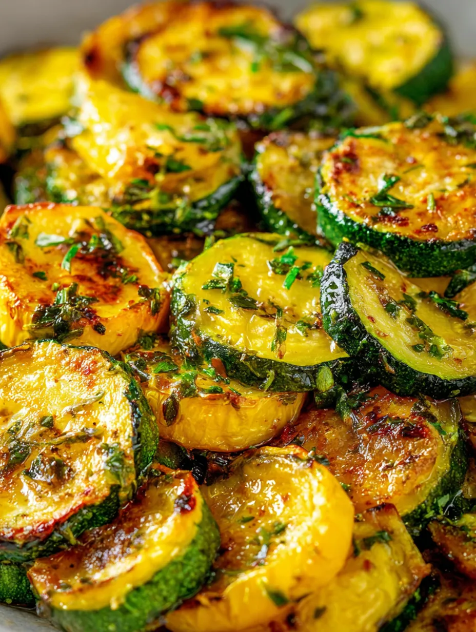 Roasted zucchini and squash.