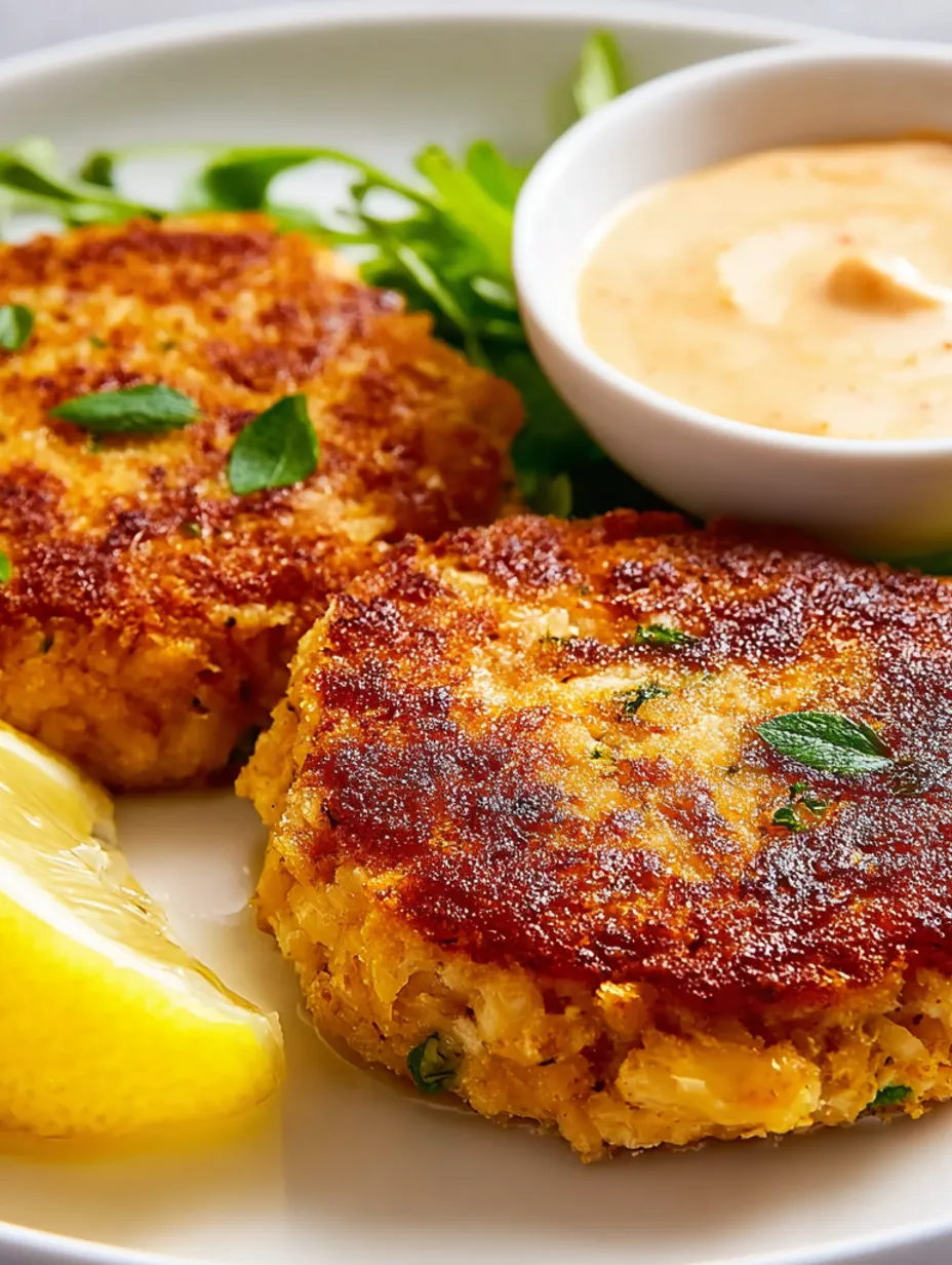 Tuna patties with lemon sauce.