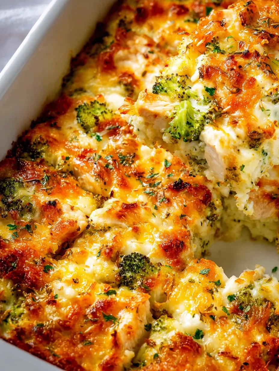 A close up of a broccoli and cauliflower casserole.