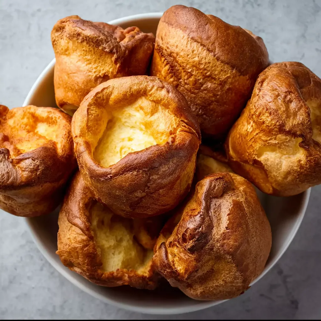 A bowl of classic popovers.