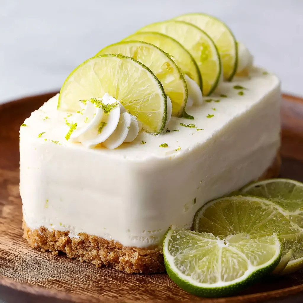 A slice of cake with a wedge of lemon on top.