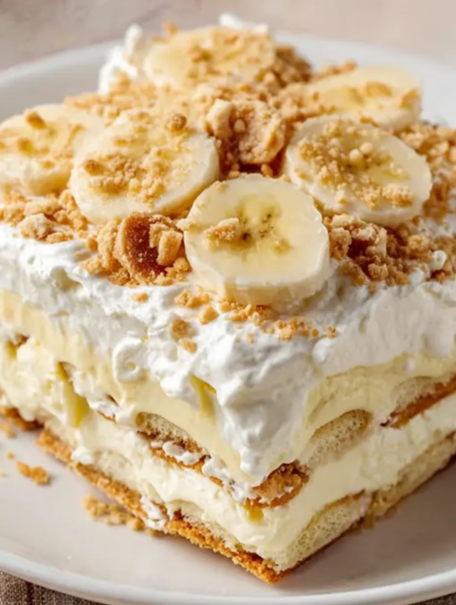 A slice of banana cream lush.