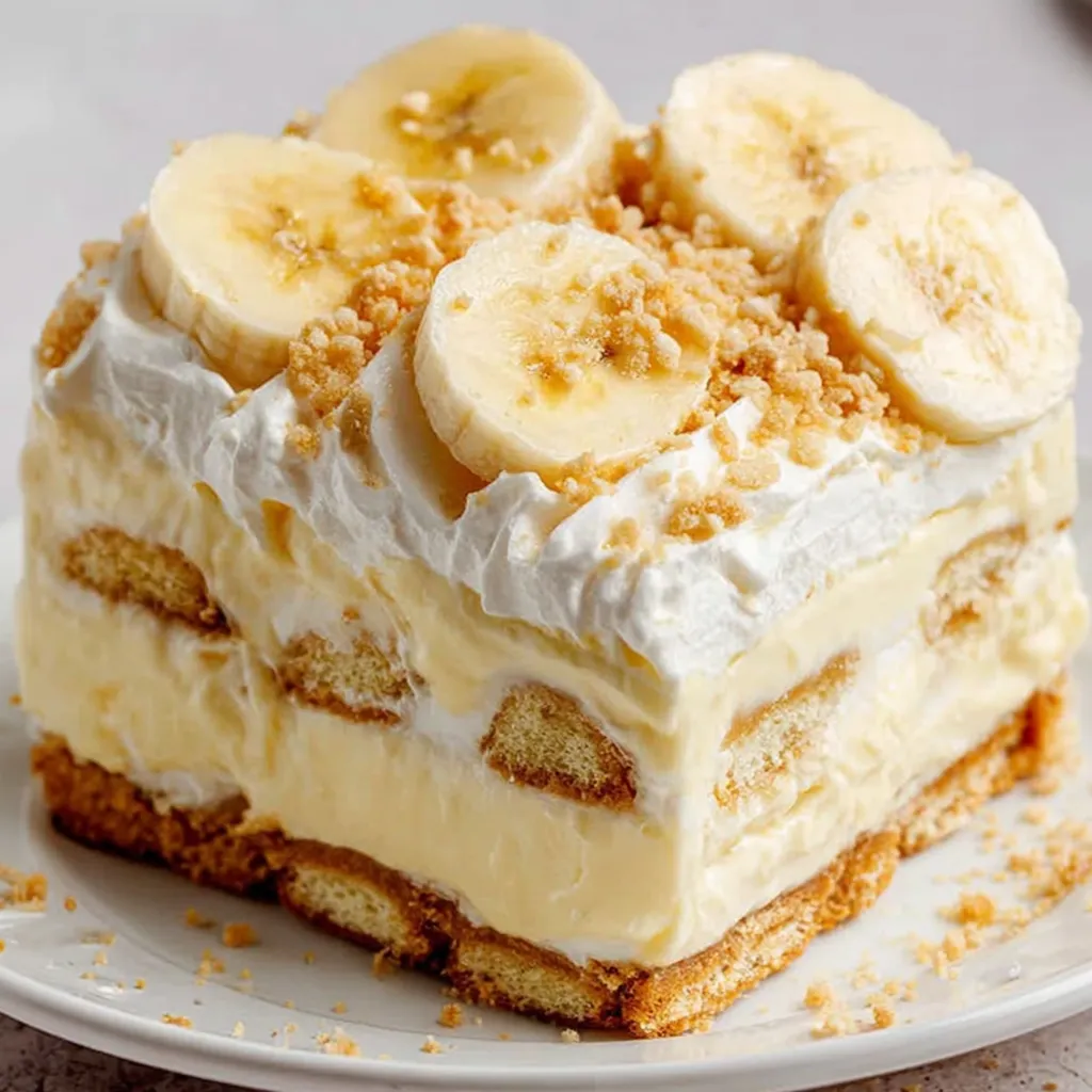 A slice of Banana Cream Lush.
