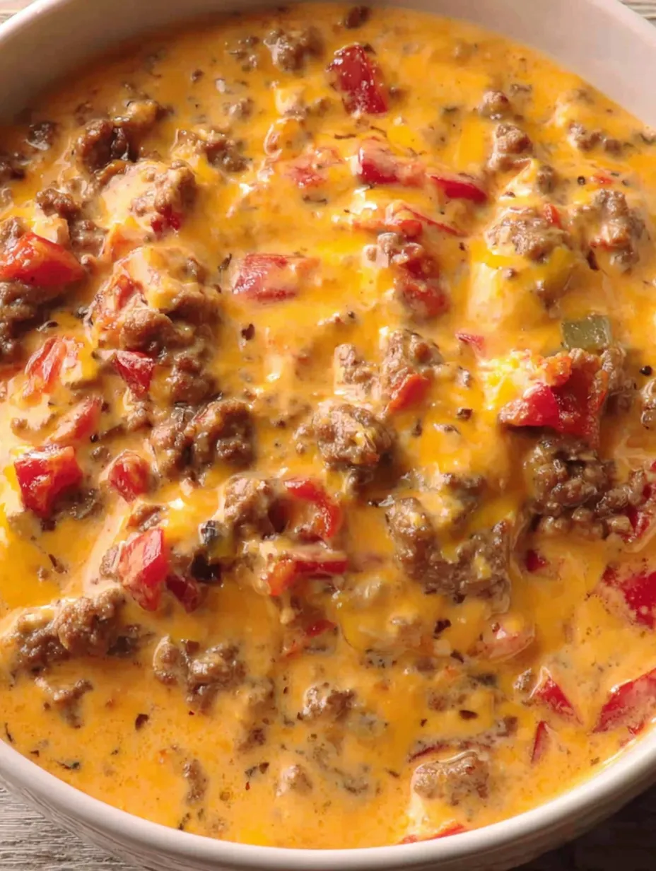 A bowl of Rotel Sausage Dip.