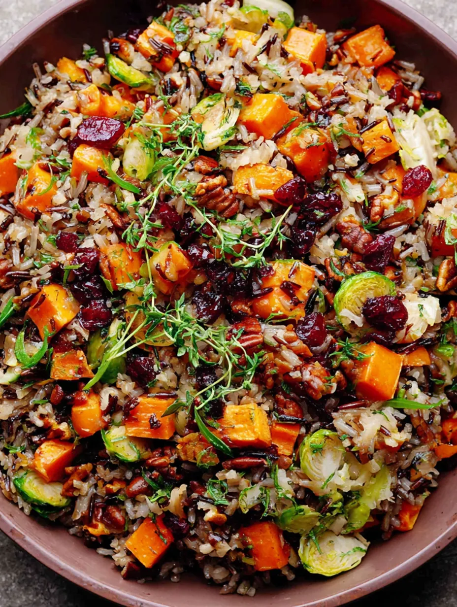 A bowl of rice with vegetables and nuts.