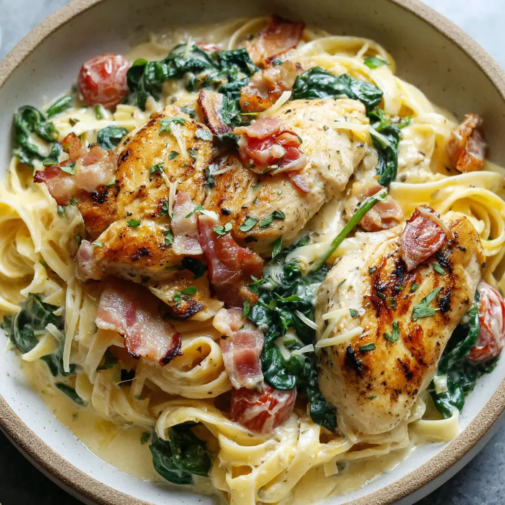 A bowl of Tuscan chicken skillet.