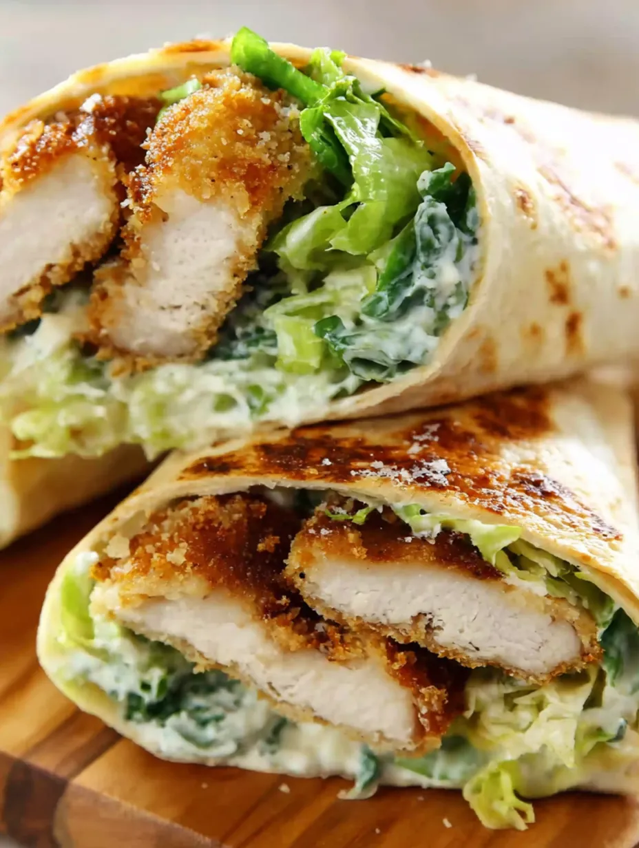 A chicken wrap with lettuce and cheese.