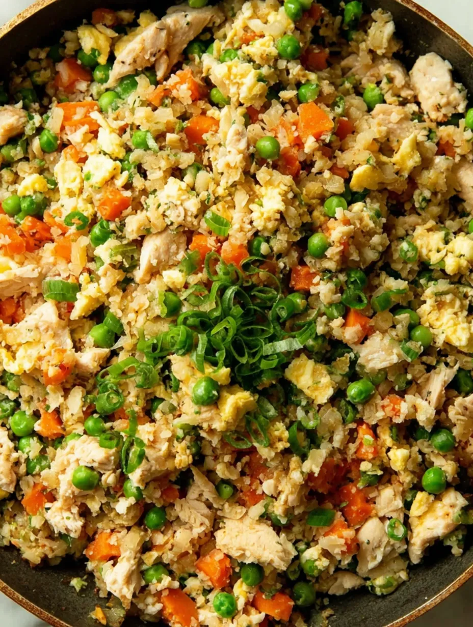 A plate of chicken and vegetables.