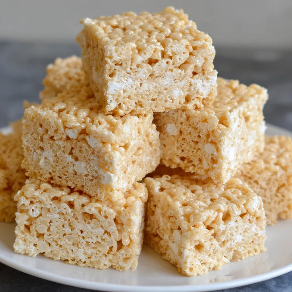 A stack of Rice Krispie treats.