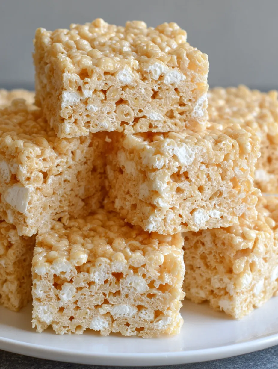 A stack of Rice Krispie treats.