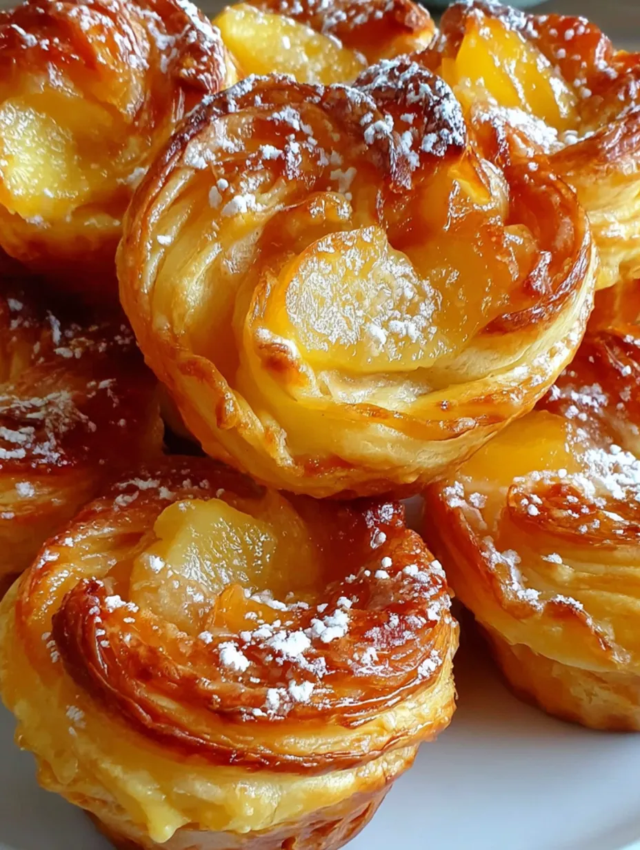 Peach Pie Cruffins Recipe.