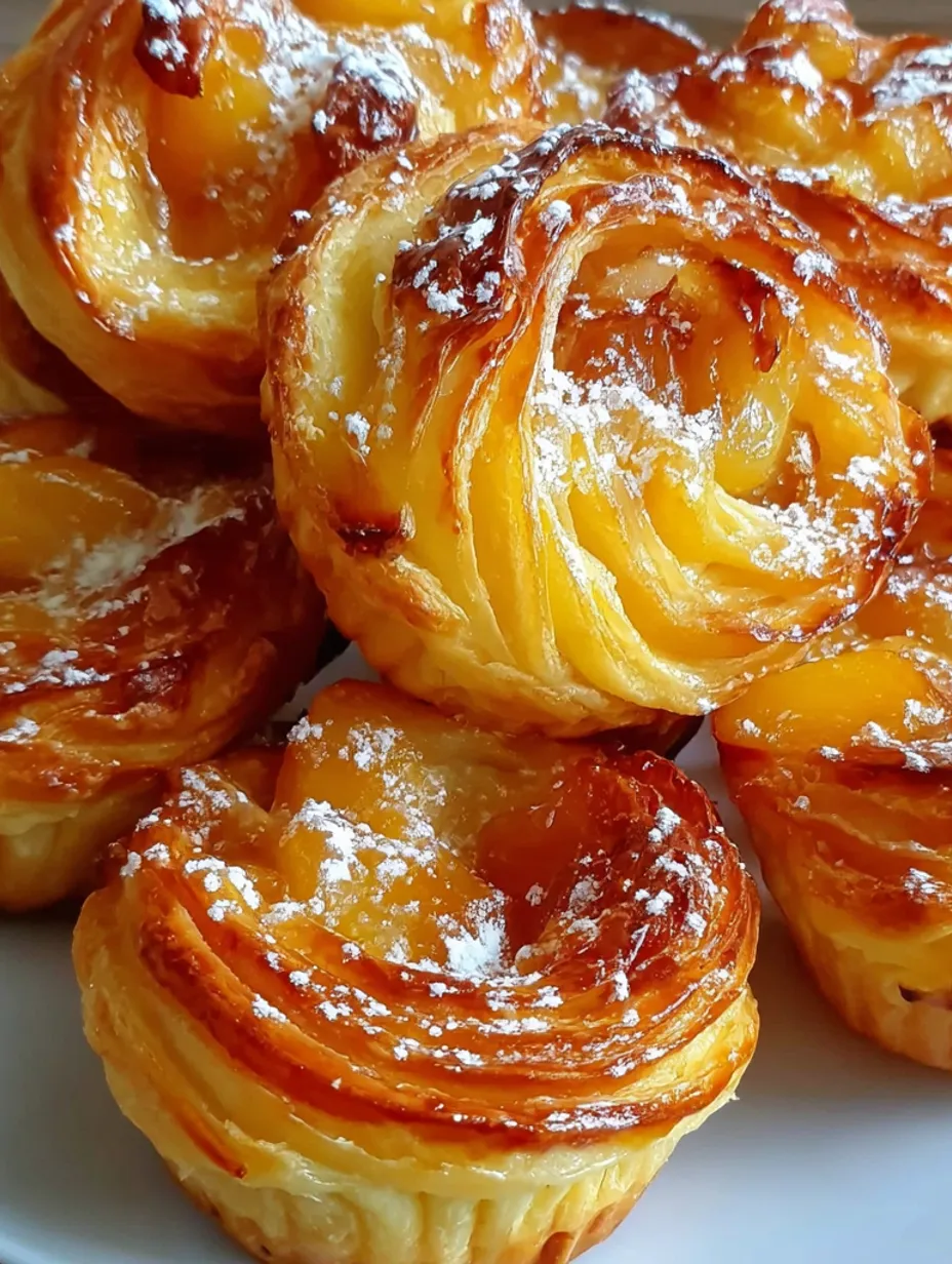 Peach Pie Cruffins Recipe.