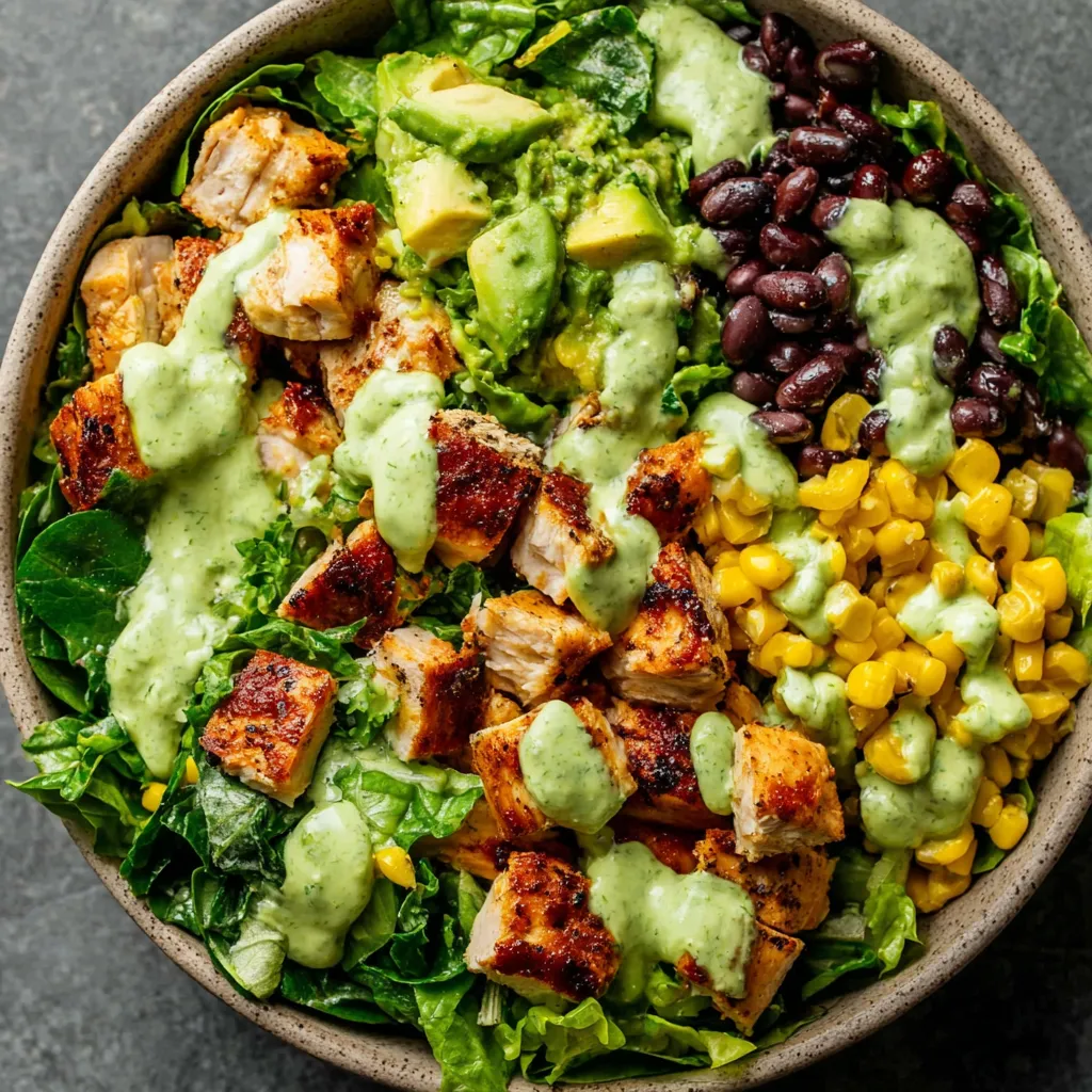 A bowl of Southwest Chicken Salad.