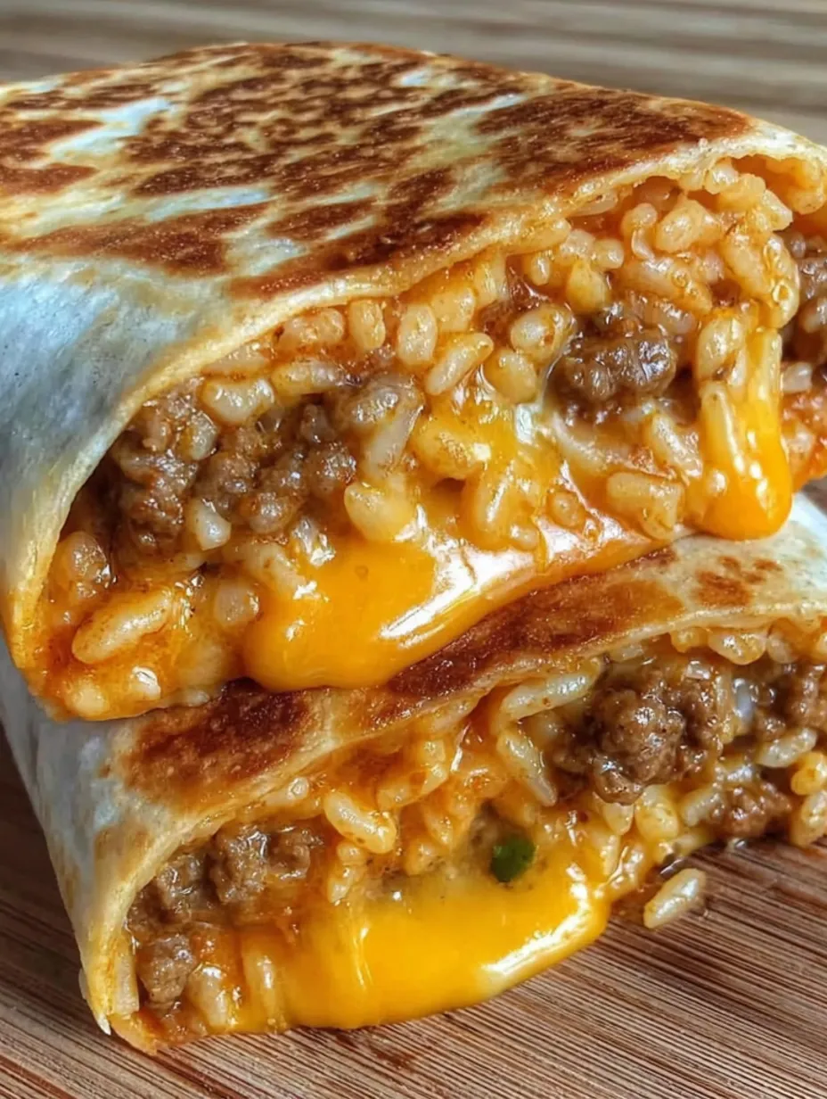 A close up of a quesarito taco bell copycat.