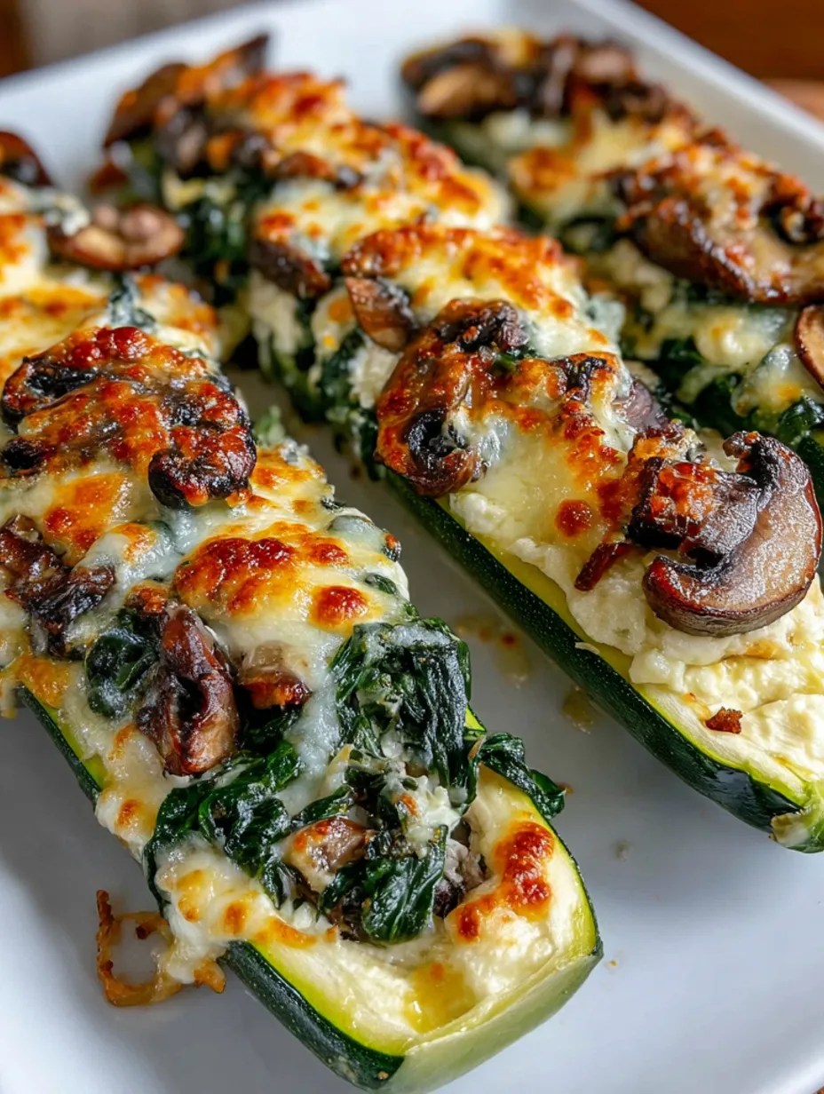 A plate of food with a zucchini and mushroom on top.