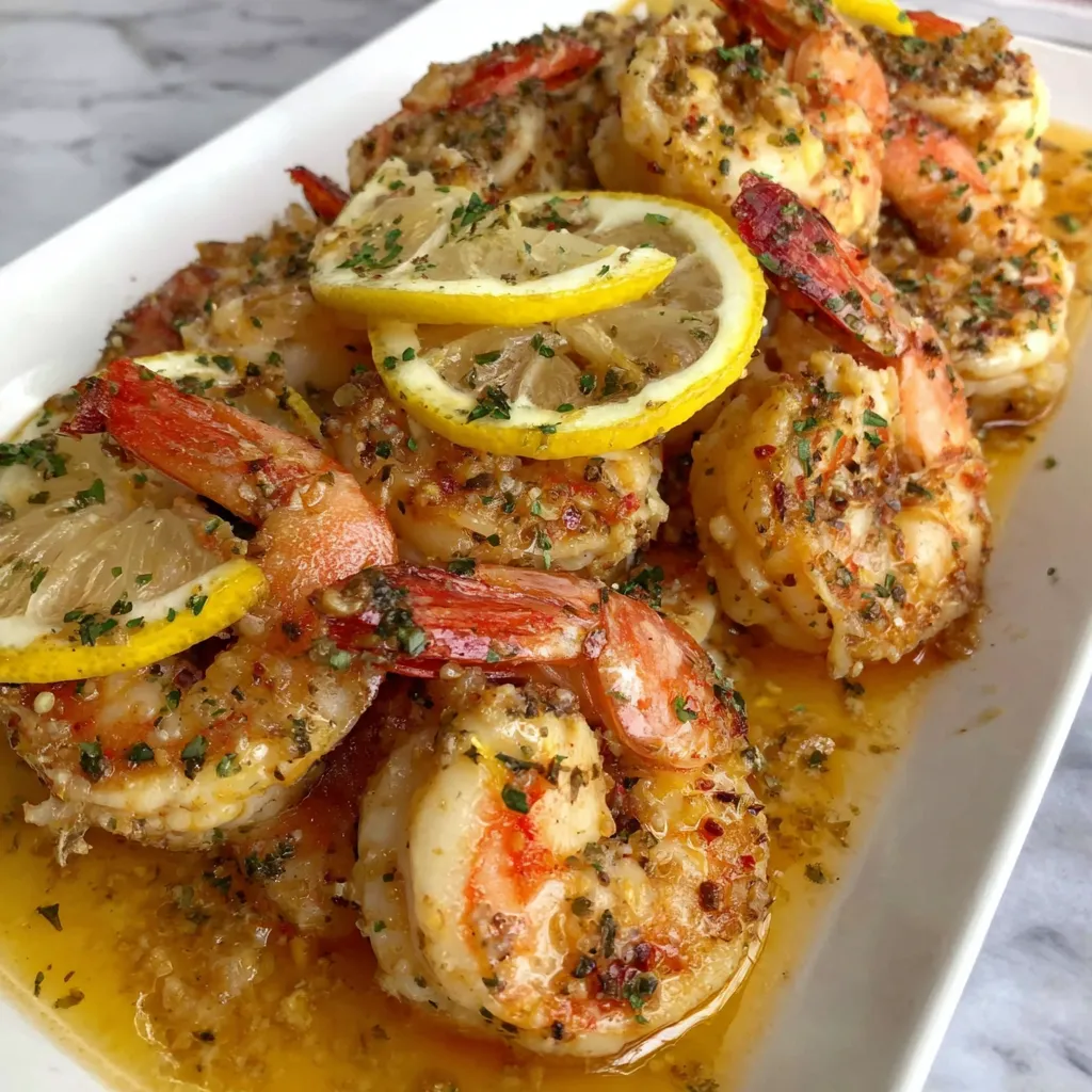 Baked Italian Shrimp Lemon.