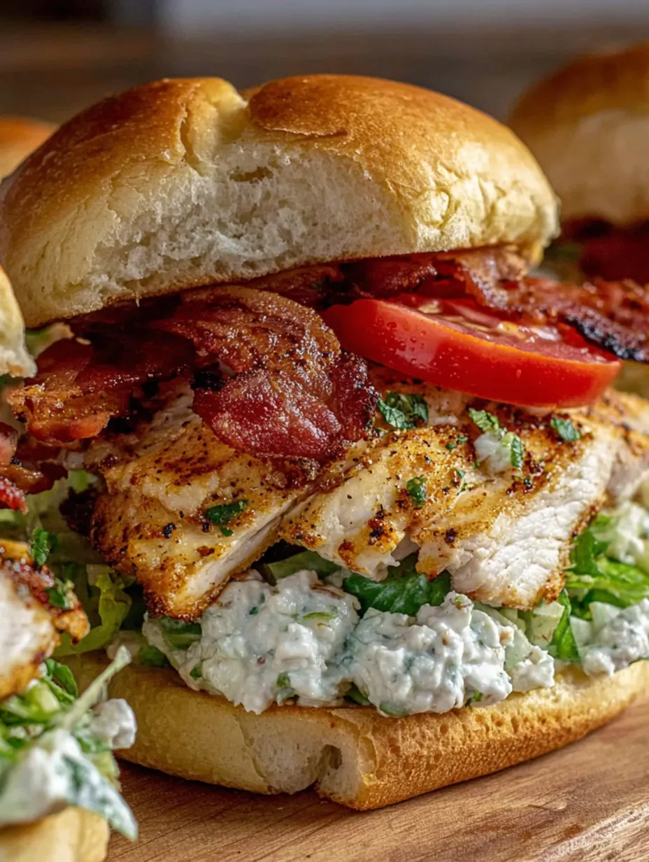 A chopped chicken bacon ranch sandwich.