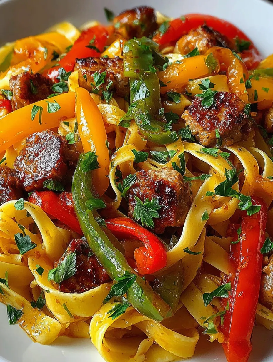 A plate of Italian drunken noodles pasta.