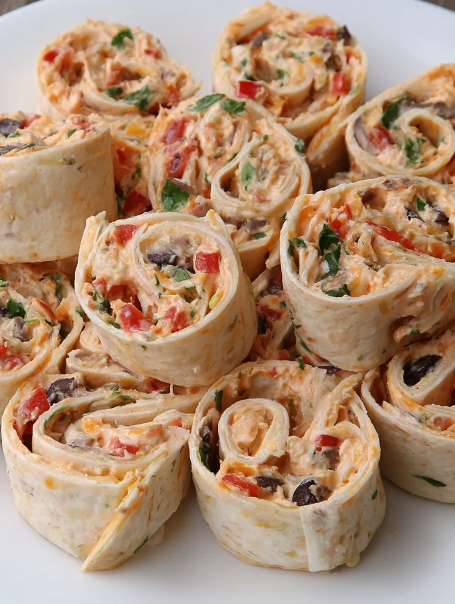 Southwest Chicken Tortilla Pinwheels.