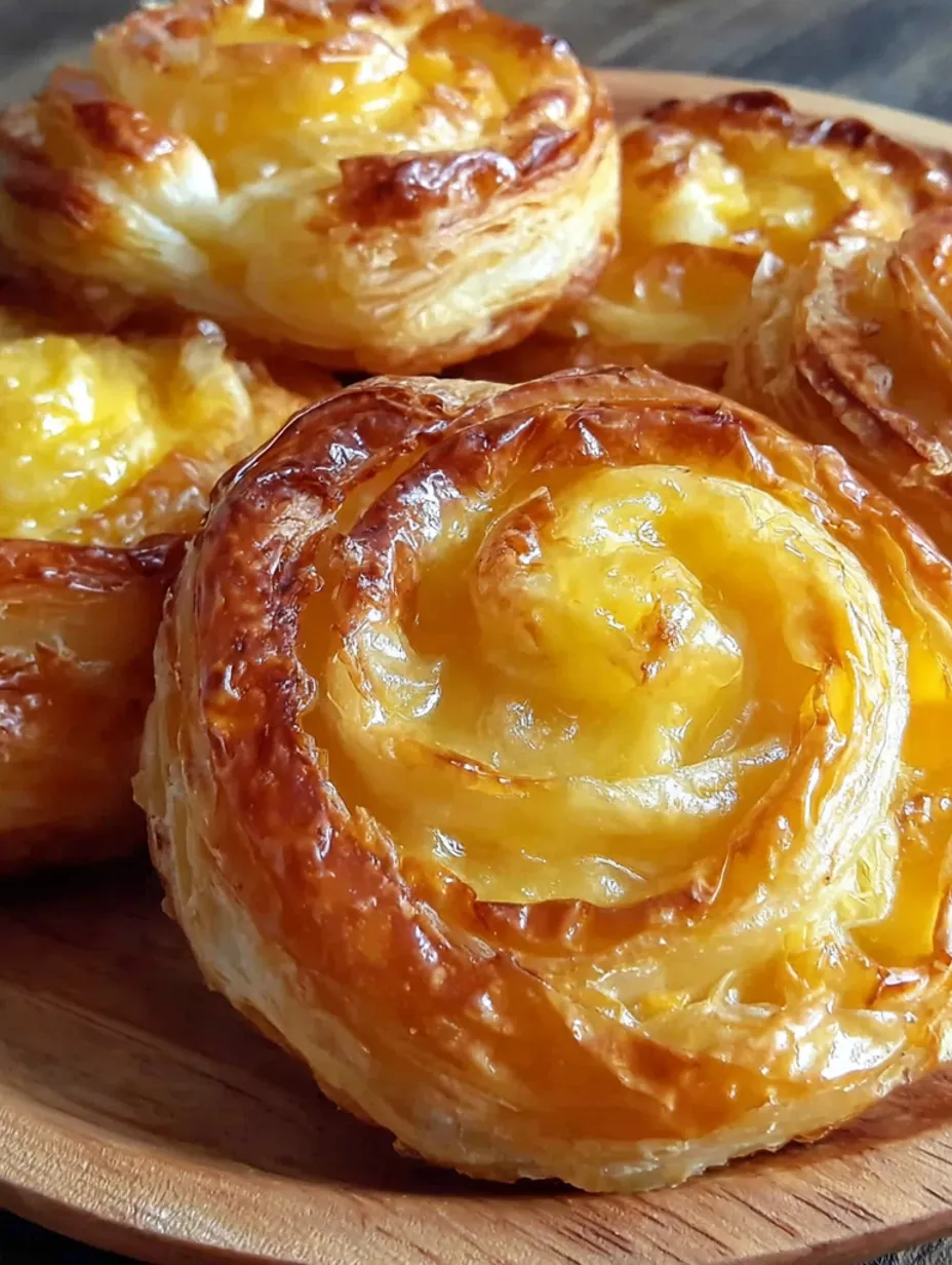 Peach Pie Cruffins.