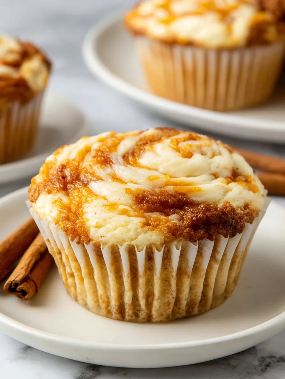 A cupcake with a swirl of cream cheese and pumpkin.