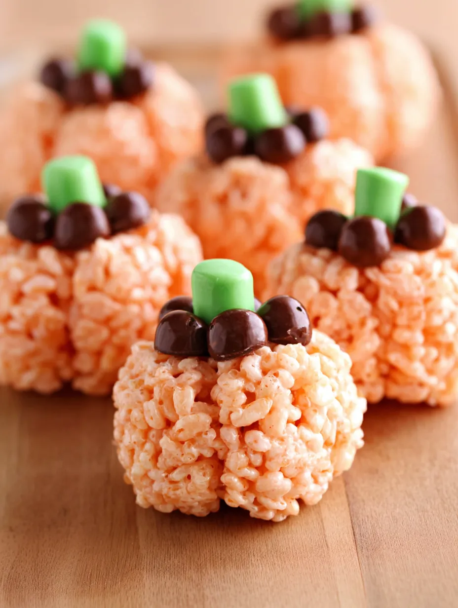 A pumpkin shaped rice krispie treat.
