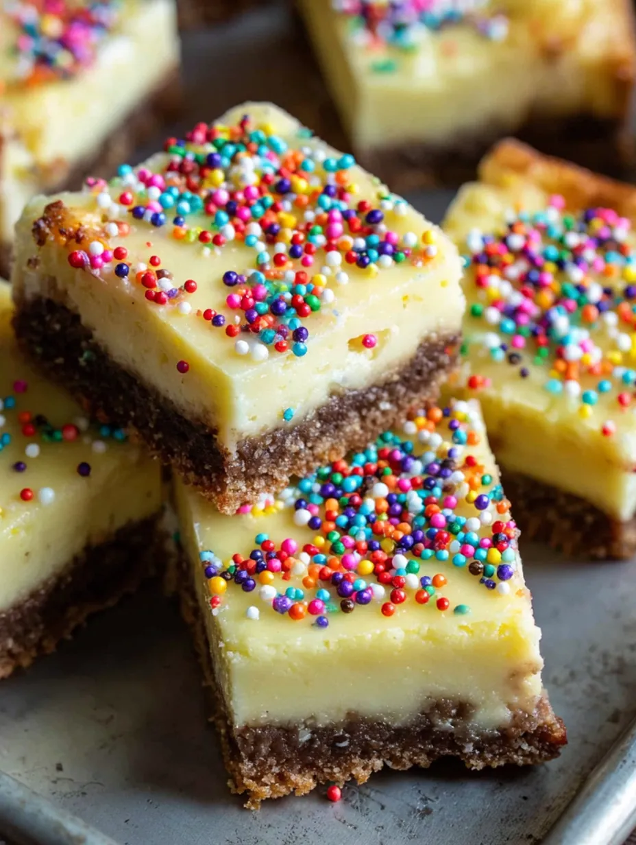 A close up of a sugar cookie cheesecake bar.