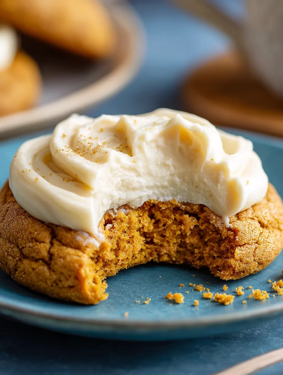 A slice of pumpkin cheesecake cookie.