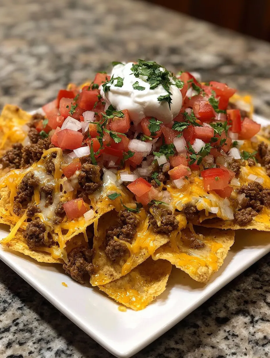 A plate of Dorito Taco Casserole.