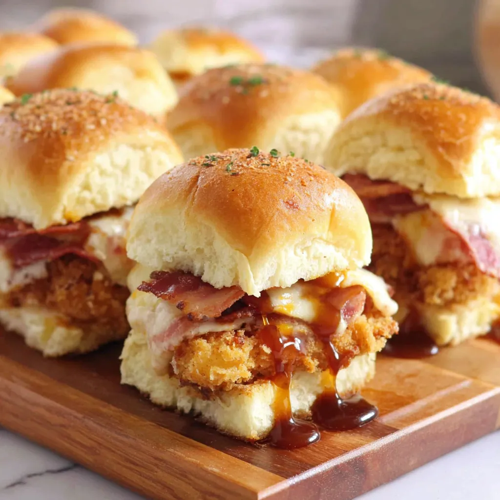 Maple chicken and bacon sliders.