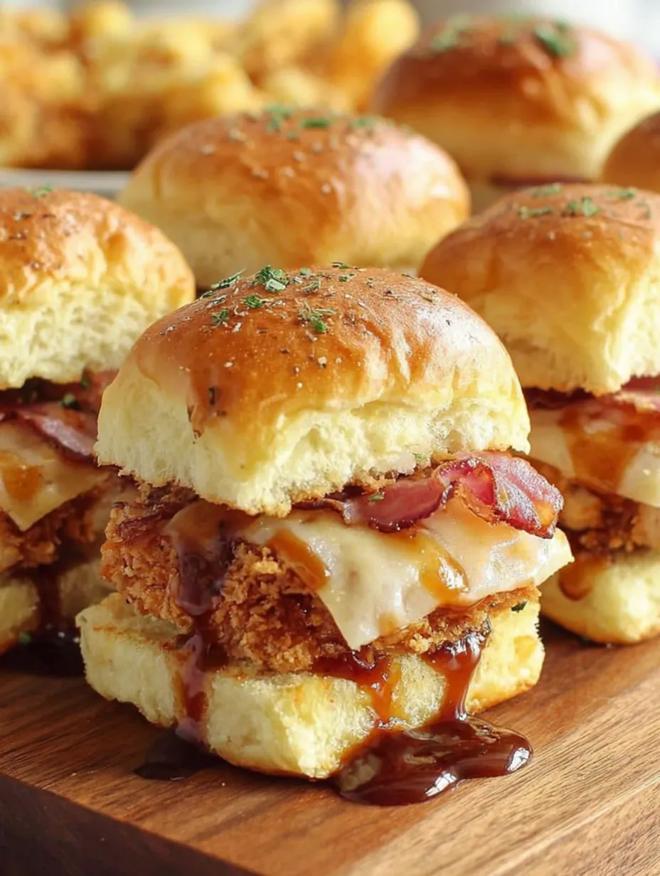 Maple chicken and bacon sliders.