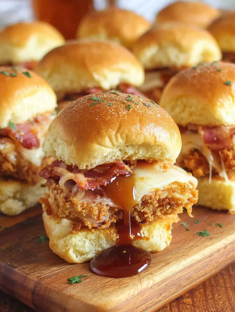 Maple chicken and bacon sliders.